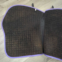 Quilt Jumper Saddle Pad, tabs, mesh spine *gc, clean, hair, undone seam, fading, mnr stains
