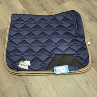 Quilt Dressage Saddle Pad, padded wither, "LRF" *vgc, clean, v.mnr hair, mnr edge stains

