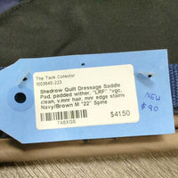 Quilt Dressage Saddle Pad, padded wither, "LRF" *vgc, clean, v.mnr hair, mnr edge stains
