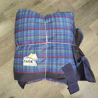 160g High Neck Winter Blanket, 1 leg, bag *gc, clean, mnr rubs, wpf, rust, hair & frays, faded binding
