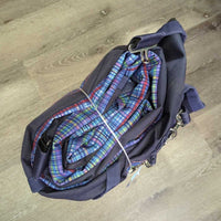 160g High Neck Winter Blanket, 1 leg, bag *gc, clean, mnr rubs, wpf, rust, hair & frays, faded binding
