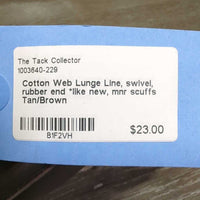 Cotton Web Lunge Line, swivel, rubber end *like new, mnr scuffs
