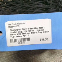 Slow Feed Hay Net - Trailer Bag, 2-3 flakes *vgc/gc clean, mnr residue, frays, hay
