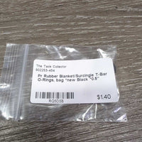 Pr Rubber Blanket/Surcingle T-Bar O-Rings, bag *new
