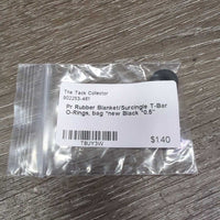 Pr Rubber Blanket/Surcingle T-Bar O-Rings, bag *new
