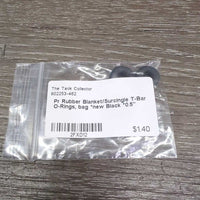 Pr Rubber Blanket/Surcingle T-Bar O-Rings, bag *new

