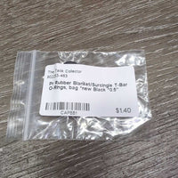 Pr Rubber Blanket/Surcingle T-Bar O-Rings, bag *new
