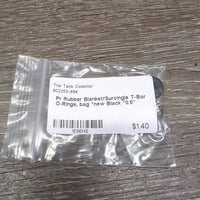 Pr Rubber Blanket/Surcingle T-Bar O-Rings, bag *new
