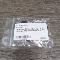 Pr Rubber Blanket/Surcingle T-Bar O-Rings, bag *new
