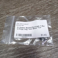 Pr Rubber Blanket/Surcingle T-Bar O-Rings, bag *new
