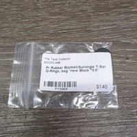 Pr Rubber Blanket/Surcingle T-Bar O-Rings, bag *new
