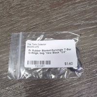 Pr Rubber Blanket/Surcingle T-Bar O-Rings, bag *new
