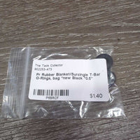 Pr Rubber Blanket/Surcingle T-Bar O-Rings, bag *new
