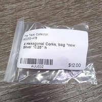 4 Hexagonal Corks, bag *new
