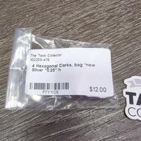 4 Hexagonal Corks, bag *new
