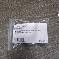 4 Hexagonal Bullet Corks, bag *new
