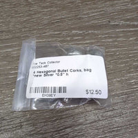 4 Hexagonal Bullet Corks, bag *new
