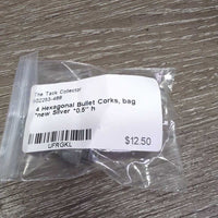 4 Hexagonal Bullet Corks, bag *new
