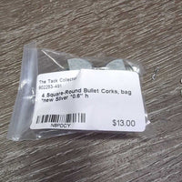4 Square-Round Bullet Corks, bag *new
