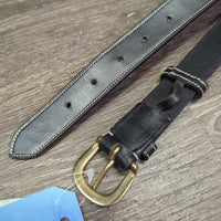 Fancy Stitch Rsd Leather Belt, attached keeper, tags *new, mnr scuffs
