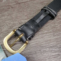 Fancy Stitch Rsd Leather Belt, attached keeper, tags *new, mnr scuffs
