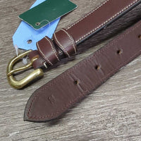 Fancy Stitch Rsd Leather Belt, attached keeper, tags *new, mnr scuffs
