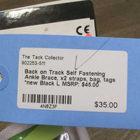 Self Fastening Ankle Brace, x2 straps, bag, tags *new
