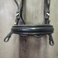 Rsd/Padded Monocrown - Adjustable Bridle, Rubber Web Reins *xc/like new, clean, film, NO flash
