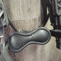 Rsd/Padded Monocrown - Adjustable Bridle, Rubber Web Reins *xc/like new, clean, film, NO flash
