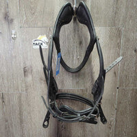 Rsd/Padded Monocrown - Adjustable Bridle, Rubber Web Reins *xc/like new, clean, film, NO flash

