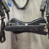 Rsd/Padded Monocrown - Adjustable Bridle, Rubber Web Reins *xc/like new, clean, film, NO flash
