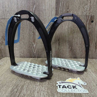 Wide Base Stirrup Irons, spiked beds, box *new
