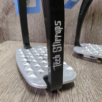 Wide Base Stirrup Irons, spiked beds, box *new
