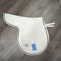 Quilt Fitted Numnah Pad, piping *gc, clean, stains, pills, mnr dingy, puckers, v. mnr hair
