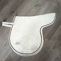 Quilt Fitted Numnah Pad, piping *gc, clean, stains, pills, mnr dingy, puckers, v. mnr hair

