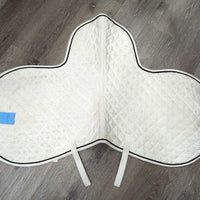 Quilt Fitted Numnah Pad, piping *gc, clean, stains, pills, mnr dingy, puckers, v. mnr hair
