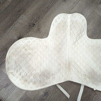 Quilt Fitted Numnah Pad, piping *gc, clean, stains, pills, mnr dingy, puckers, v. mnr hair
