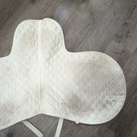 Quilt Fitted Numnah Pad, piping *gc, clean, stains, pills, mnr dingy, puckers, v. mnr hair
