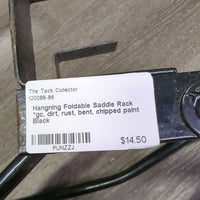 Hangning Foldable Saddle Rack *gc, dirt, rust, bent, chipped paint
