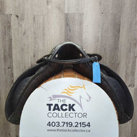 17.5 MW *5.5" Arabian Saddle Co Ellipse Dressage Saddle, curb/pommel strap, Rear Gusset Panels, Adjustable Stirrup Bars, Hoop Tree, Long Front Pencil Blocks, Wool Flocking, Flaps: 15.5":L x 11.5W Serial #: 3641 08 08 (LR119) K 17 1/2 T

