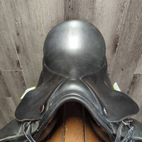 17.5 MW *5.5" Arabian Saddle Co Ellipse Dressage Saddle, curb/pommel strap, Rear Gusset Panels, Adjustable Stirrup Bars, Hoop Tree, Long Front Pencil Blocks, Wool Flocking, Flaps: 15.5":L x 11.5W Serial #: 3641 08 08 (LR119) K 17 1/2 T
