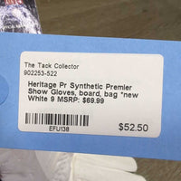 Pr Synthetic Premier Show Gloves, board, bag *new
