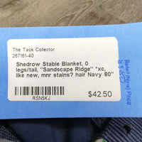 Stable Blanket, 0 legs/tail, "Sandscape Ridge" *xc, like new, mnr stains? hair

