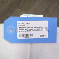 2 Fleece No Bow Leg Quilts *vgc, clean, mnr puckers, creases, stains, hair
