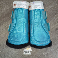 WAS SKU E7A7DJ Front Closed Boots, velcro *vgc, mnr dirt, stains, hair, stretched elastic & rubs
