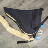 Microsuede & Fleece Bareback Pad, fleece girth *xc/vgc, mnr hair, dirt, rust
