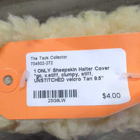1 ONLY Sheepskin Halter Cover *gc, v.stiff, clumpy, stiff, UNSTITCHED velcro
