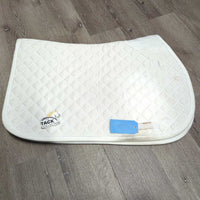 Thick Quilt Jumper Saddle Pad *gc, dingy, dirty, rubs, stains, hair, cut tabs
