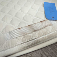 Thick Quilt Jumper Saddle Pad *gc, dingy, dirty, rubs, stains, hair, cut tabs
