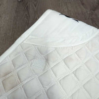 Thick Quilt Jumper Saddle Pad *gc, dingy, dirty, rubs, stains, hair, cut tabs
